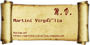 Martini Virgília névjegykártya